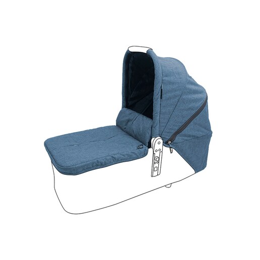Imagen 0 de Pack de Accesorios Niu para Capazo Ventt Twin: Capota y Cubrepiés individual azul índigo