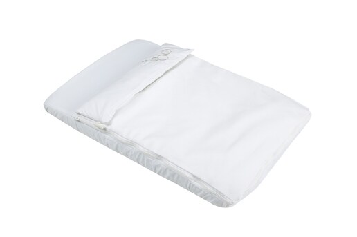 Imagen 0 de Saco de dormir para Minicuna Cododo (50 x 80 cm.) Micuna con Sábana Bajera Círculos blanco/plata
