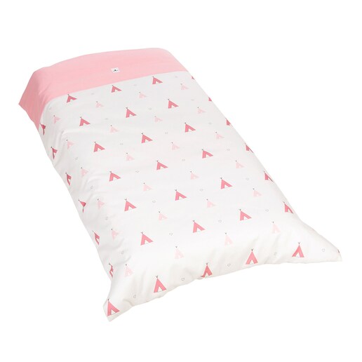 Imagen 0 de Nórdico con relleno para Cuna Alondra Indiana blanco/rosa (disponible en varias medidas)