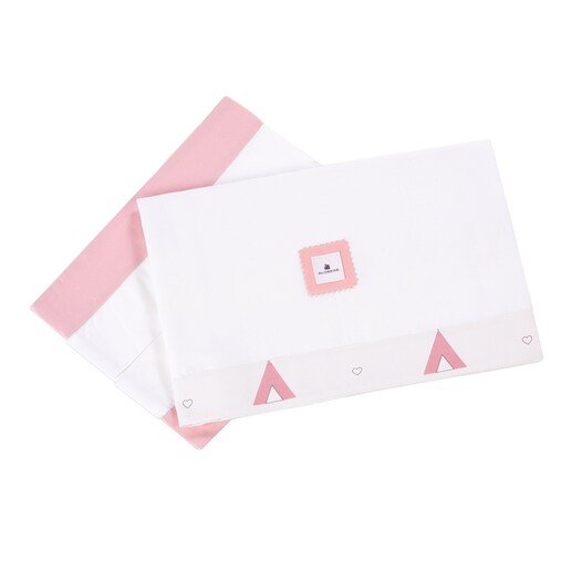 Imagen 0 de Juego de Sábanas 3 piezas para Cuna Alondra Indiana rosa (disponible en varias medidas)