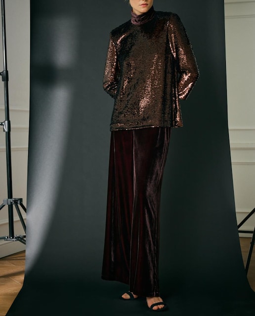 Imagen 0 de Top de manga larga liso de mujer