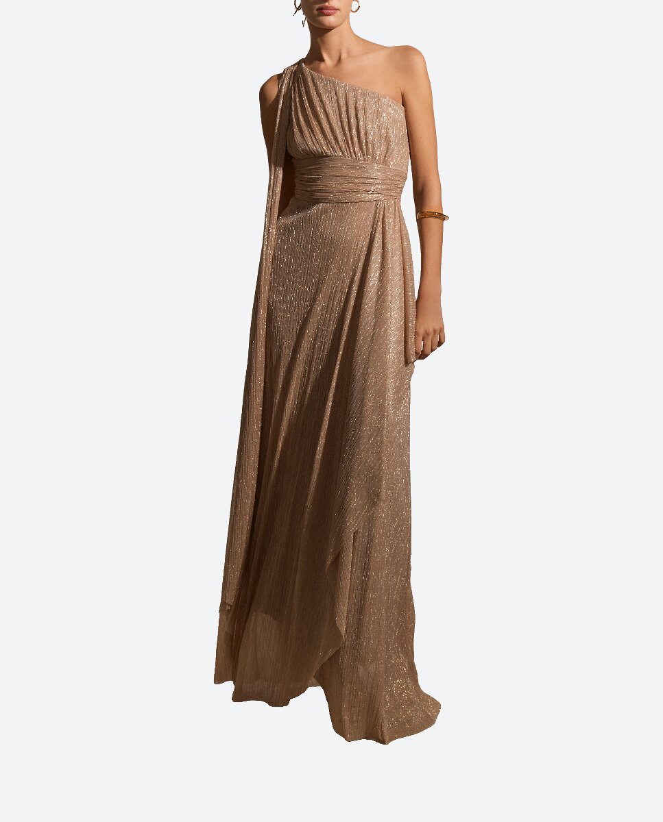 Imagen 0 de Vestido largo de punto lurex