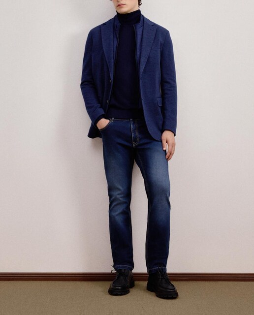 Imagen 0 de Chaqueta de hombre punto diagonal modular