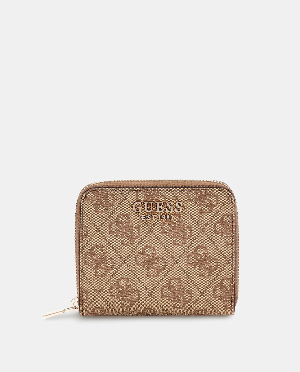 Imagen 0 de Cartera mini en beige estampado con cremallera