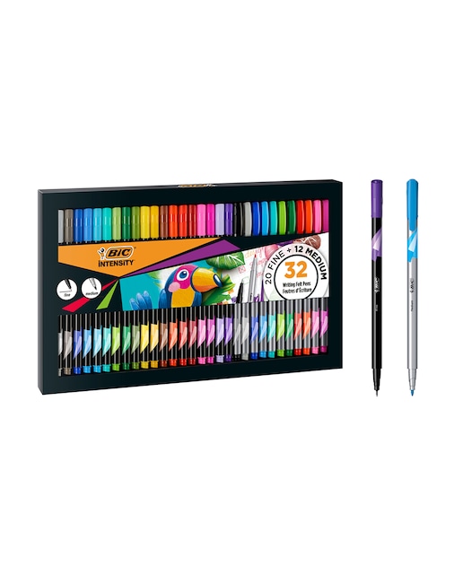 Imagen 0 de Pack de 32 Rotuladores Punta Fina y Media  Intensity  BIC
