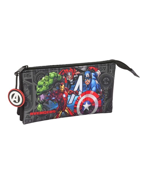 Imagen 0 de Portatodo triple Avengers Safta negro
