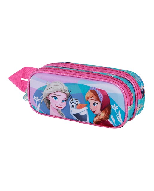 Imagen 0 de Estuche portatodo doble 3D Frozen 2 family Disney Karactermania azul