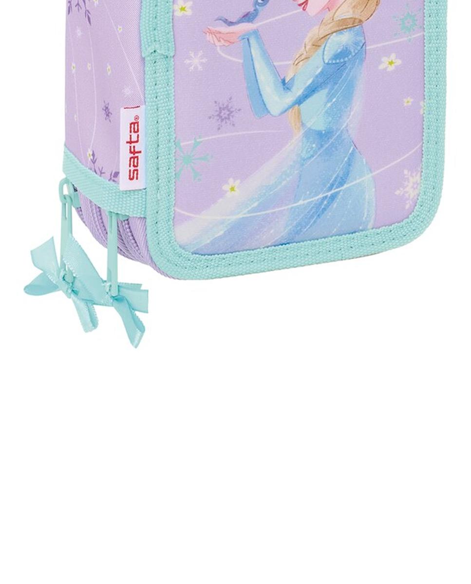 Imagen 0 de Plumier triple 37 piezas Frozen Spirit Safta lila