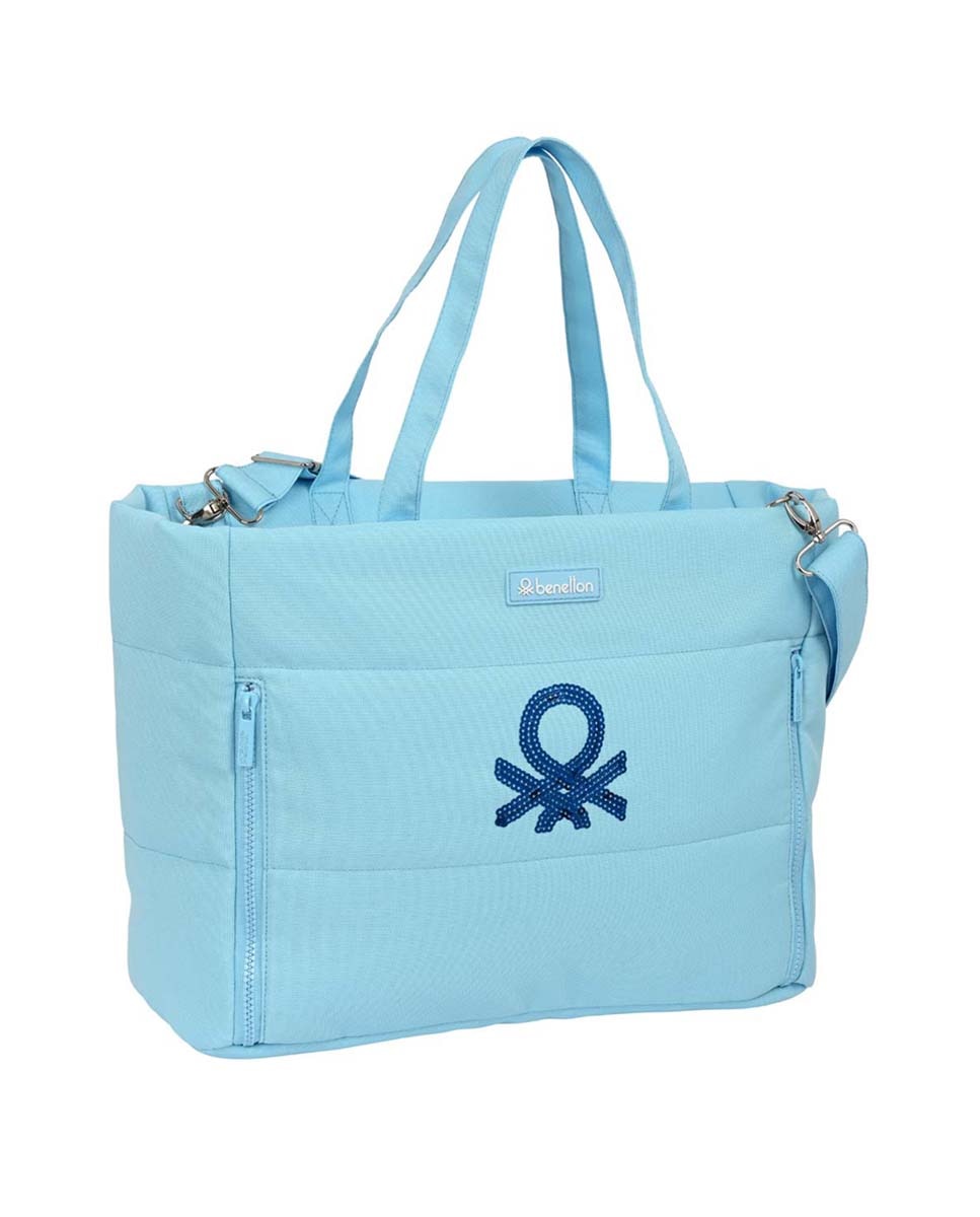 Imagen 0 de Bolso con bolsillo para portatil 14,1'' Benetton Safta azul claro