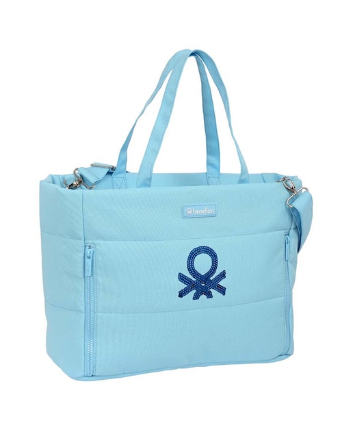 Imagen 0 de Bolso con bolsillo para portatil 14,1'' Benetton Safta azul claro