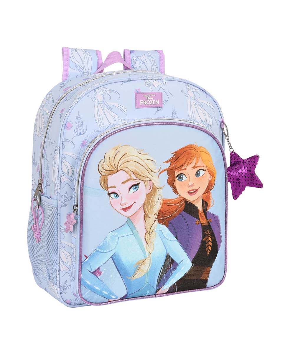 Imagen 0 de Mochila junior adaptable a carro Frozen Believe Safta lila