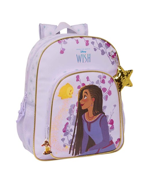 Imagen 0 de Mochila junior adaptable a carro Wish Safta lila