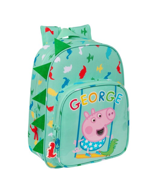Imagen 0 de Mochila infantil adaptable a carro Peppa Pig Safta verde menta
