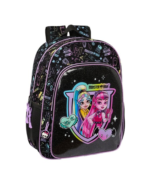 Imagen 0 de Mochila adaptable a carro Monster High Safta negro