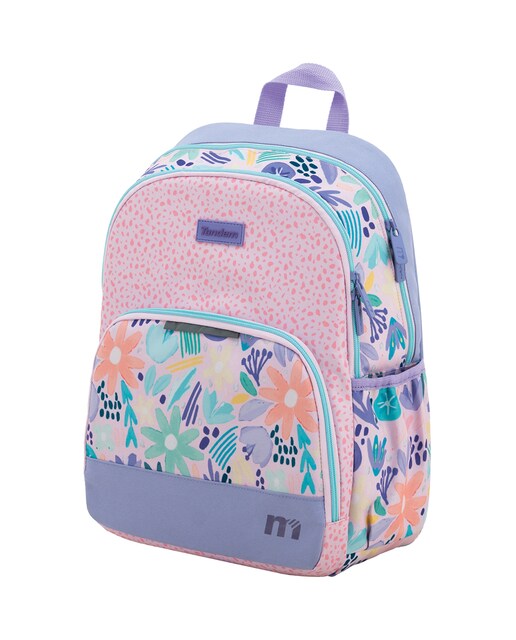 Imagen 0 de Mochila 39,50 con espalda y base acolchada Aquarelle Tandem lila y blanco