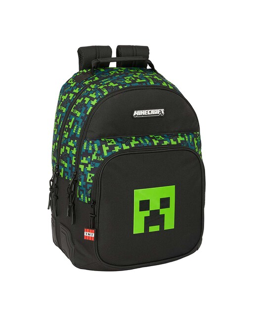 Imagen 0 de Mochila doble con cantoneras adaptable a carro Minecraft Safta multicolor