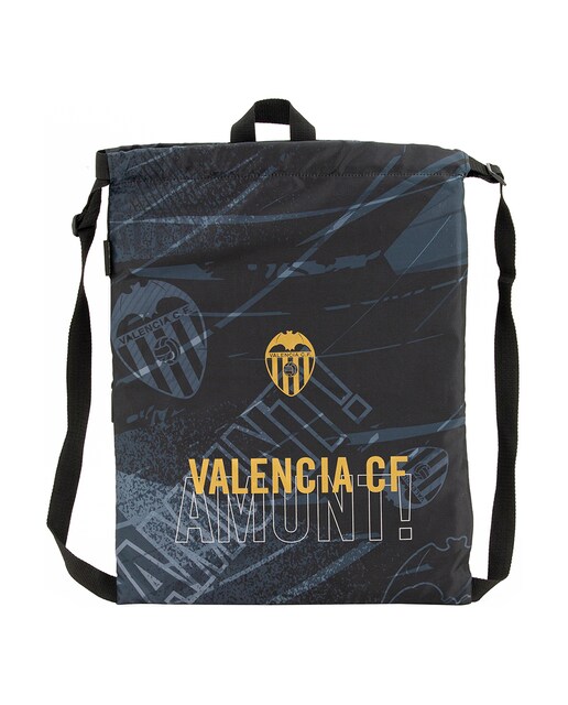 Imagen 0 de Saco grande con cinta 2025 Valencia CF negro y dorado