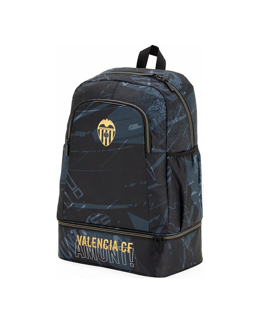 Imagen 0 de Mochila con zapatillero  2025 Valencia CF negro y dorado