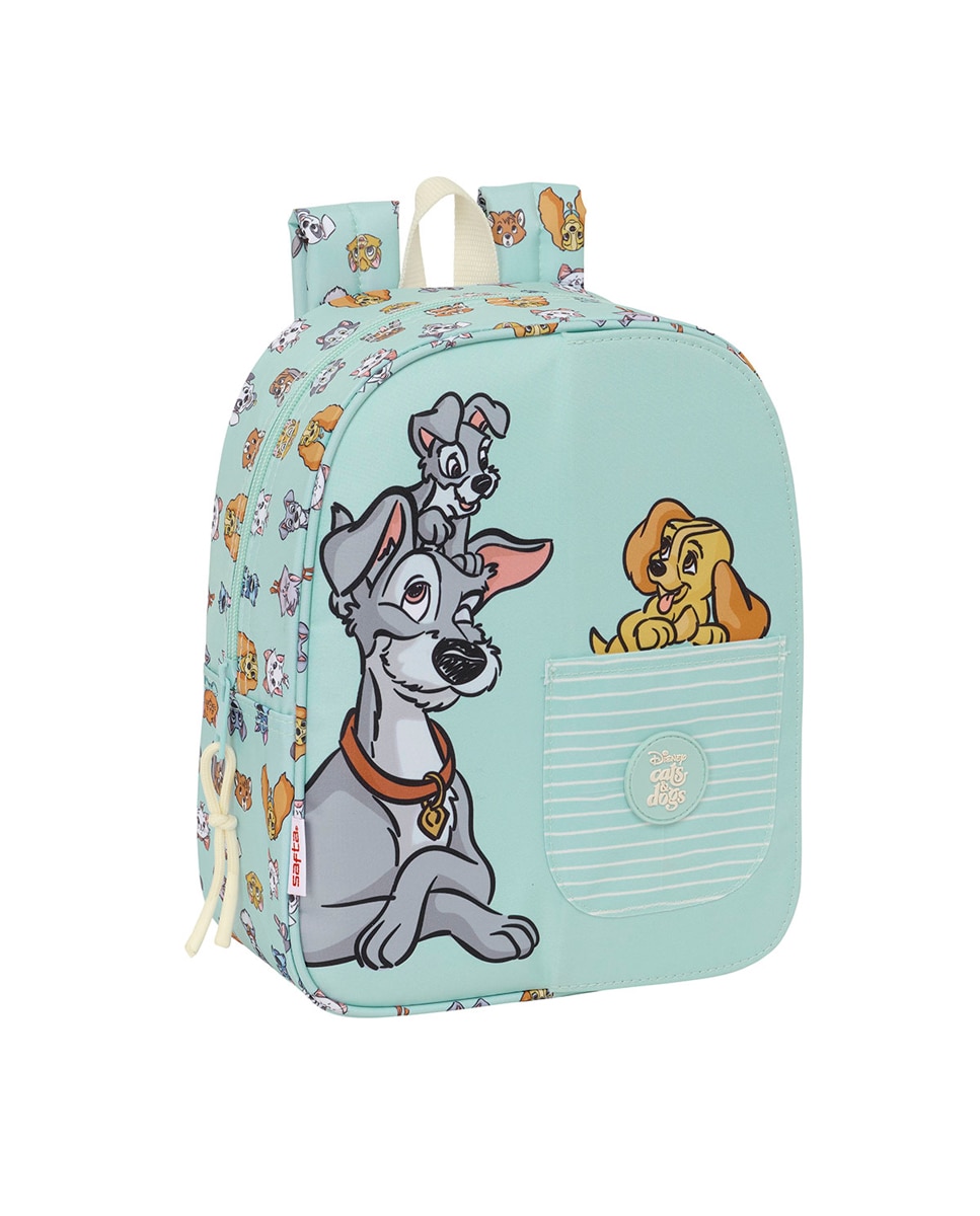 Imagen 0 de Mochila guarderia intercambiable Disney Cats & Dogs Safta azul pastel