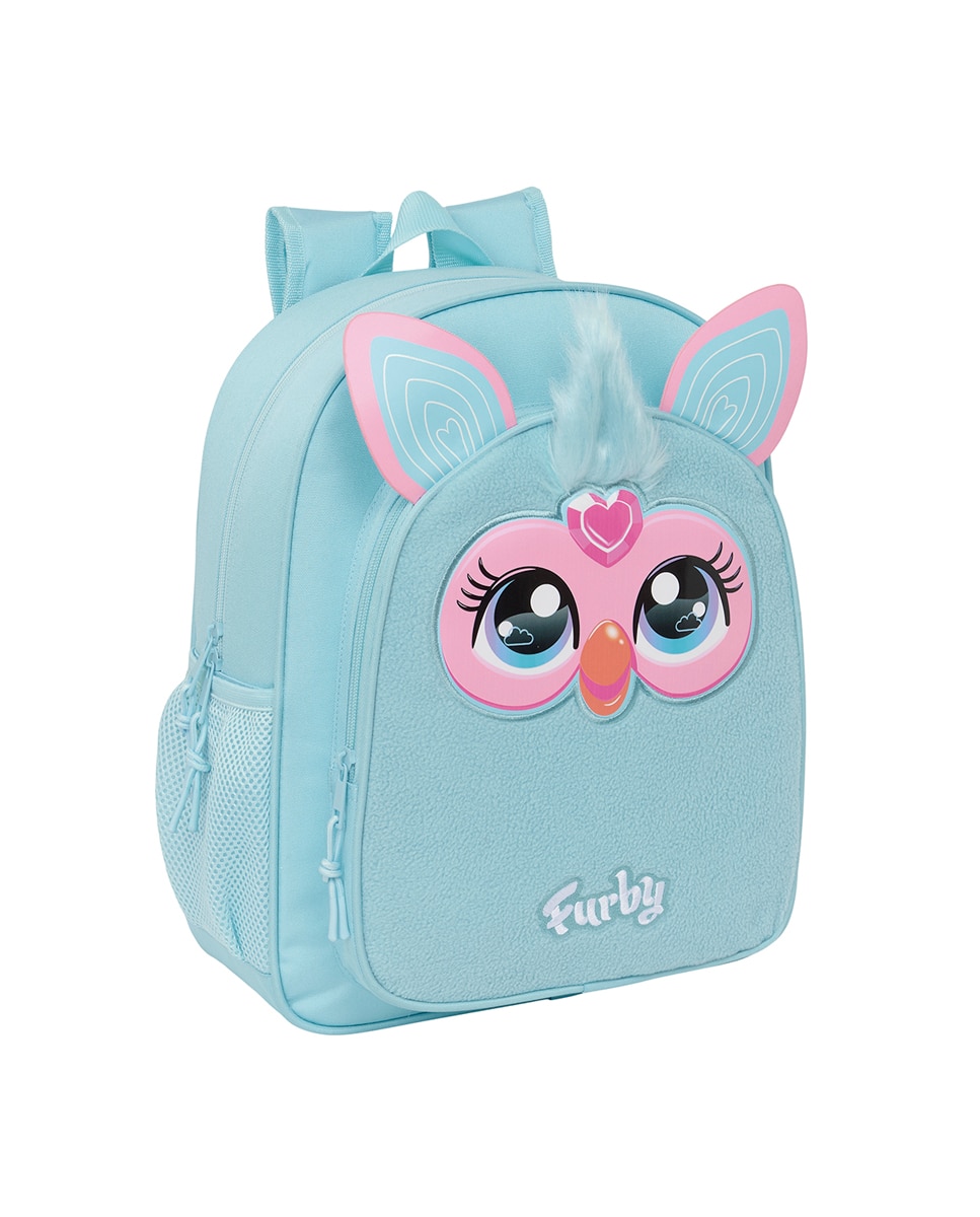 Imagen 0 de Mochila junior adaptable a carro Furby azul celeste