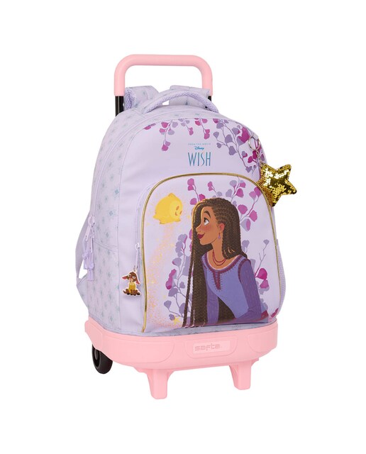 Imagen 0 de Mochila grande con ruedas compact extraible Wish Safta lila