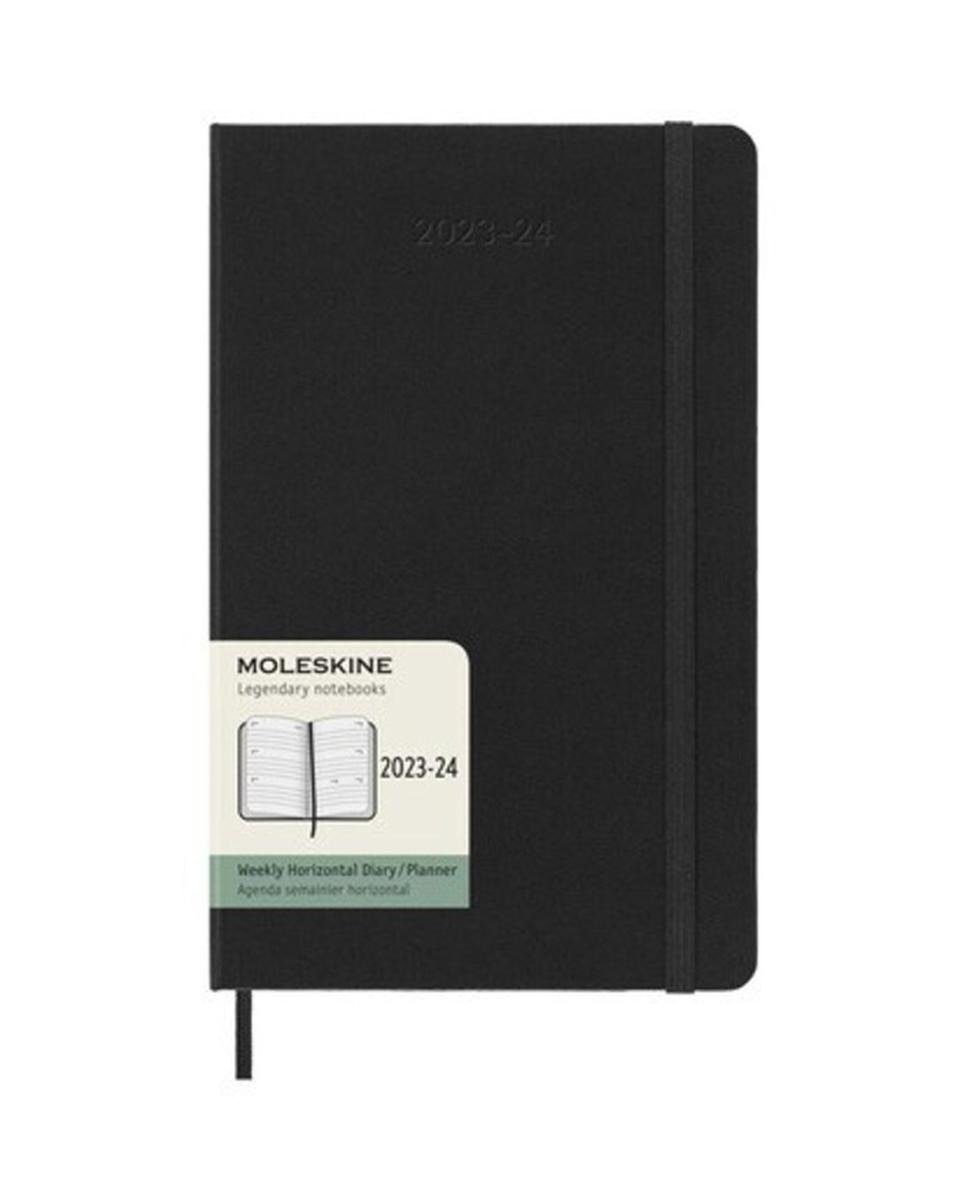 Imagen 0 de Agenda large de julio 2023 a diciembre 2024 semana vista horizontal tapa dura Moleskine negro inglés