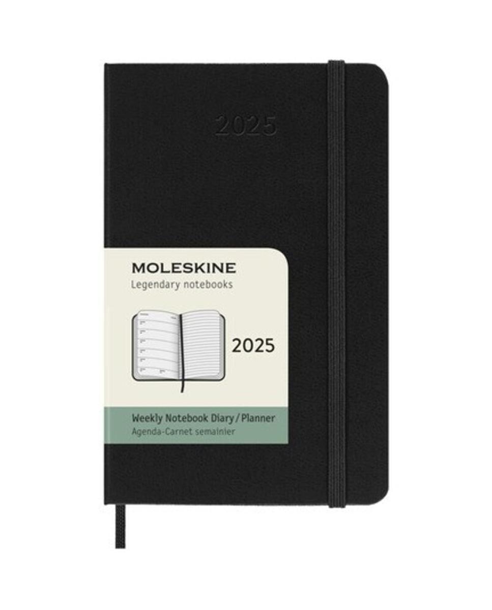Imagen 0 de Agenda pocket 2025 semana vista tapa dura Moleskine negro en inglés