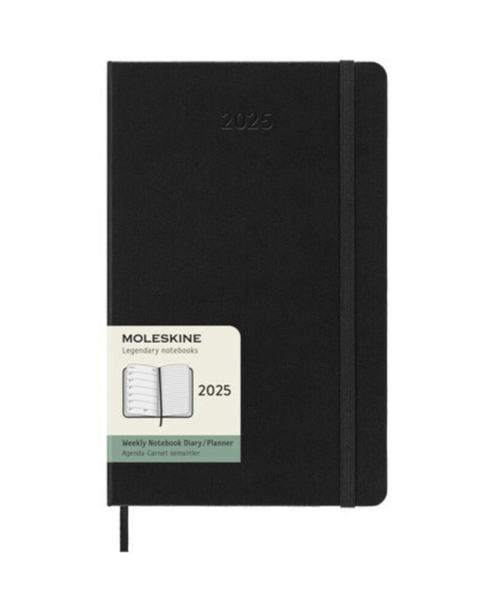 Imagen 0 de Agenda large 2025 semana vista tapa dura Moleskine negro en inglés
