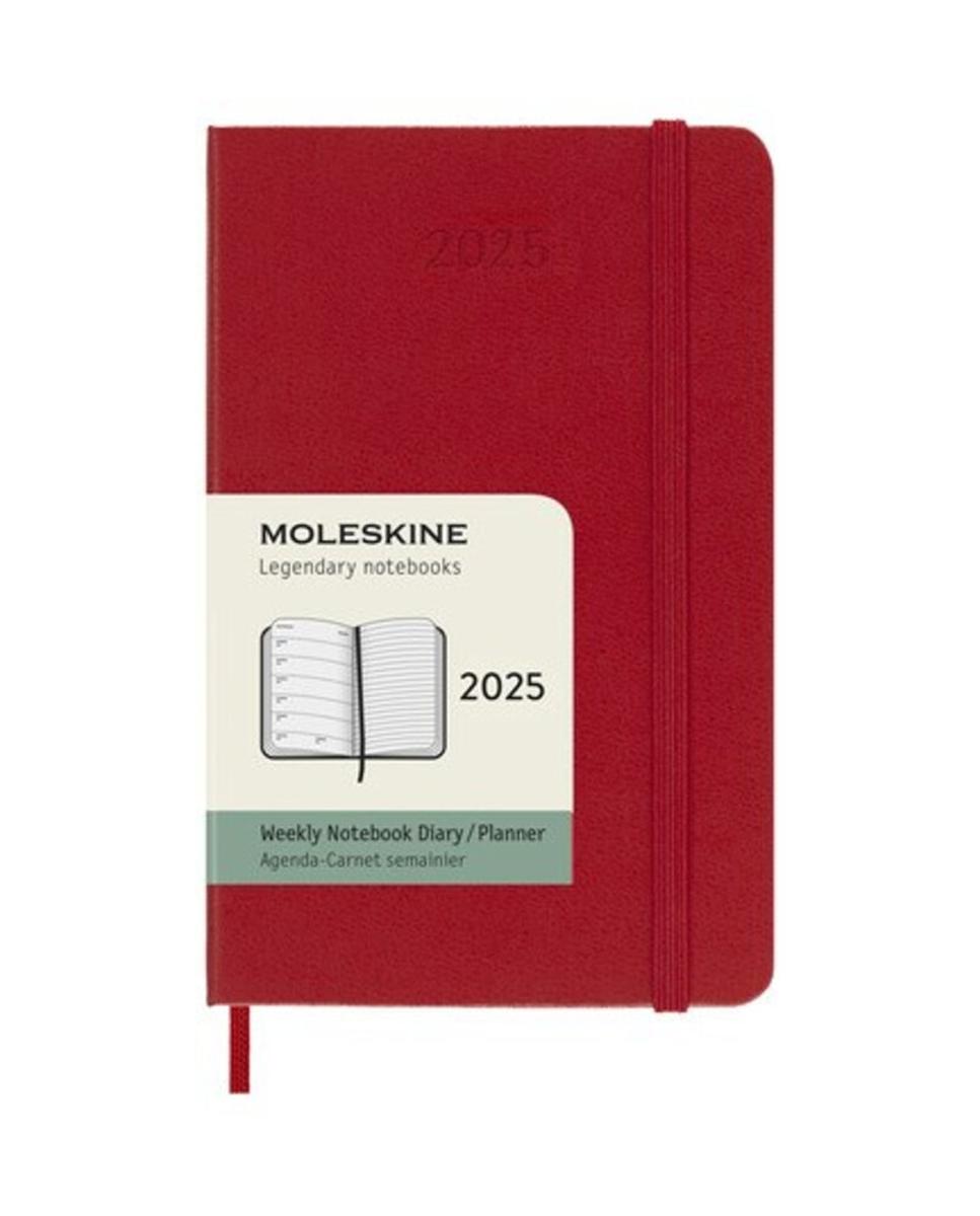Imagen 0 de Agenda pocket 2025 semana vista tapa dura Moleskine rojo en inglés