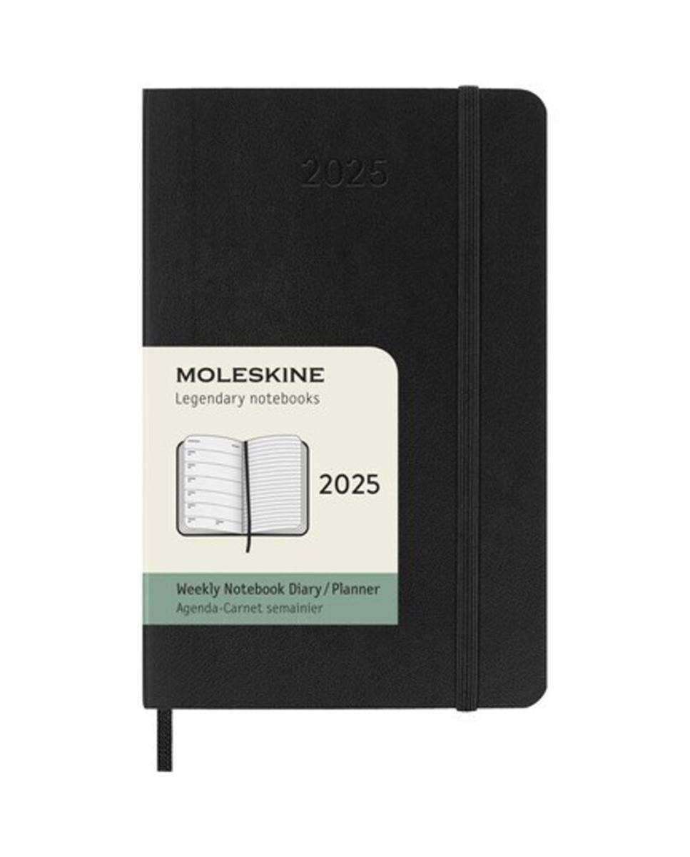 Imagen 0 de Agenda pocket 2025 semana vista tapa blanda Moleskine negro en inglés