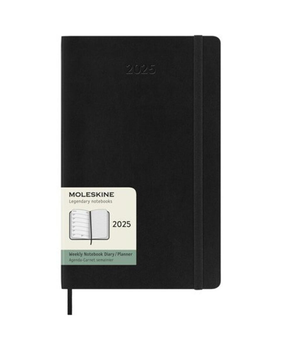 Imagen 0 de Agenda large 2025 semana vista tapa blanda Moleskine negro en inglés