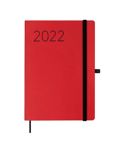 Imagen 0 de Agenda 2022 FA5 Semana Vista Vertical Flexi Lisa Finocam Rojo
