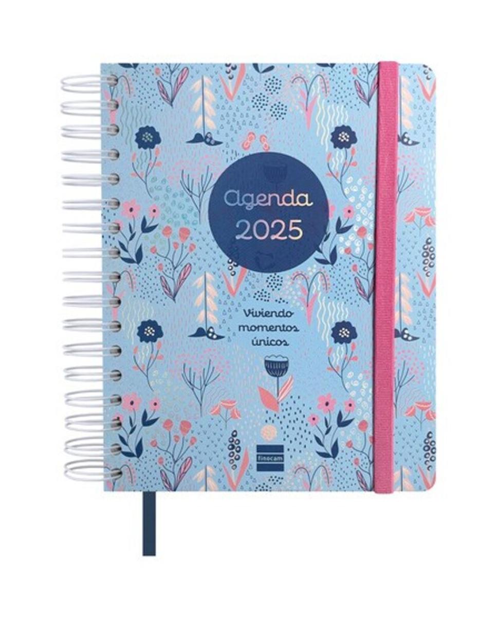 Imagen 0 de Agenda 16 meses septiembre 2024-diciembre 2025 Vitae 1/4 - 155x217 mm semana vista horizontal Finocam azul multilingüe