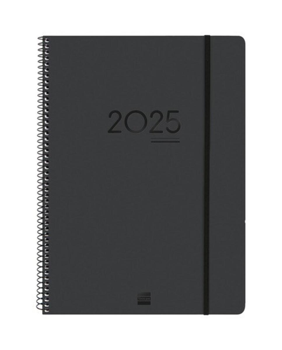 Imagen 0 de Agenda 16 meses septiembre 2024-diciembre 2025 Ikon E40 - 210x297 mm semana vista vertical Finocam negro internacional multilingüe