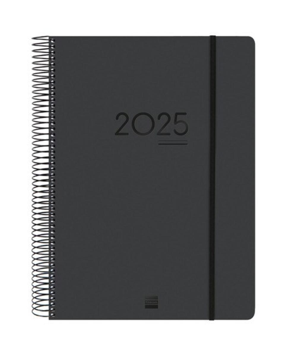 Imagen 0 de Agenda 16 meses septiembre 2024-diciembre 2025 Ikon E40 - 210x297 mm 1 día página Finocam negro internacional multilingüe