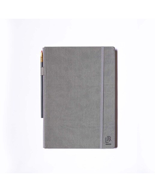 Imagen 0 de Cuaderno grande A4 de tapa dura gris y papel marfil rayado Blackwing