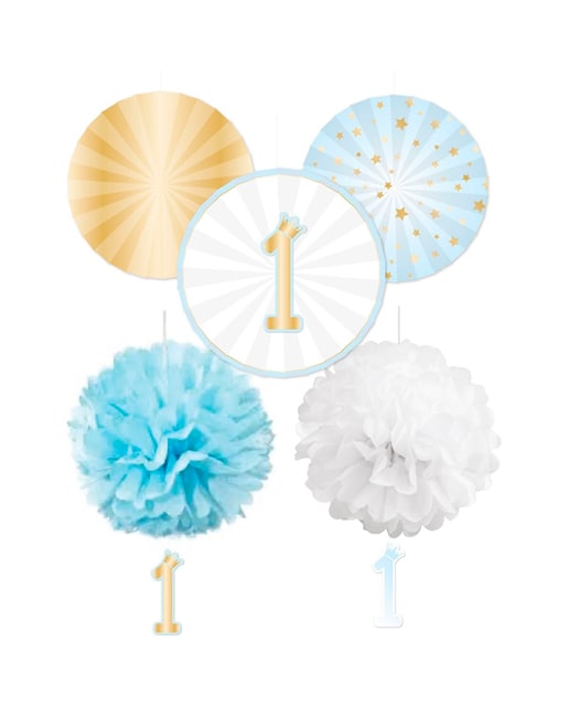 Imagen 0 de Pack de Kit Decoracion 1St Birthday Azul 5 Piezas Liragram