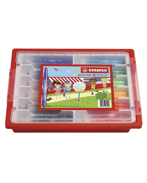 Imagen 0 de Pack escolar con 96 rotuladores de punta gruesa power max STABILO multicolor