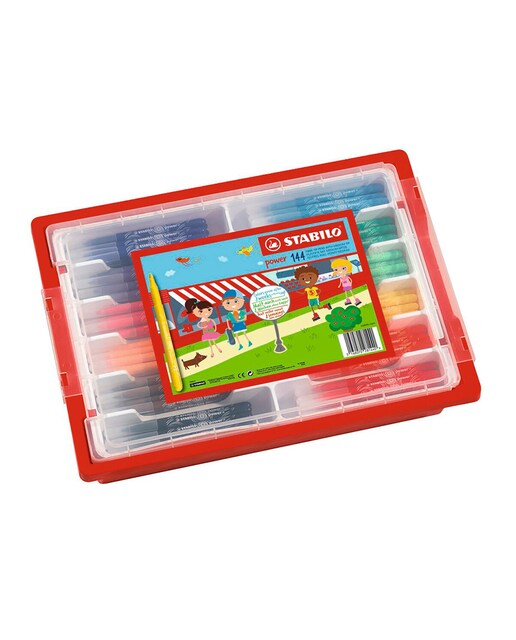 Imagen 0 de Pack escolar con 144 rotuladores power STABILO multicolor
