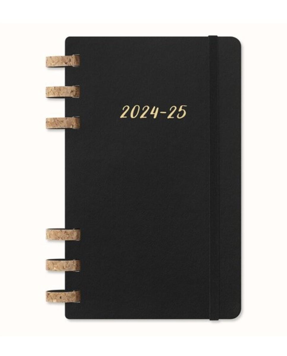 Imagen 0 de Agenda espiral large académica de julio 2024 a junio 2025 semana y mes vista tapa blanda Moleskine negro en inglés