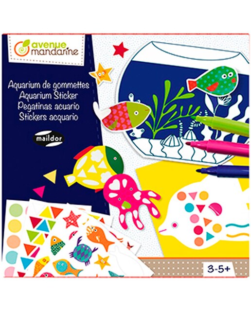 Imagen 0 de Cofre Creatividad Aquarium Gomets Avenue Mandarine Multicolor