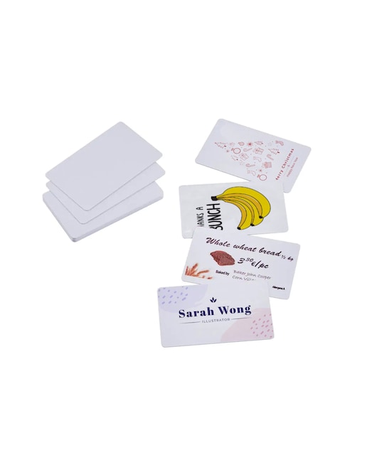 Imagen 0 de Pack 50 tarjetas PVC 86x54mm para impresora Colop e-mark blanco brillo