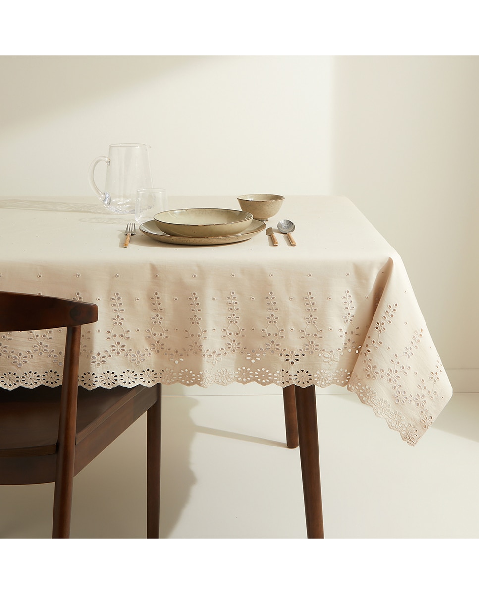 Imagen 0 de Mantel algodón Schiffli El Corte Inglés