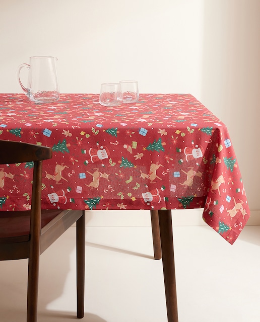 Imagen 0 de Mantel antimanchas navideño Rudolf Basics El Corte Inglés