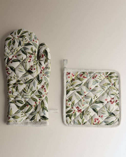 Imagen 0 de Set manopla y agarrador Mistletoe