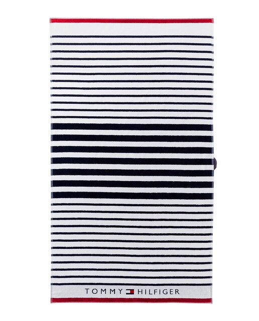 Imagen 0 de Toalla de playa de algodón a rayas Tommy Hilfilger Sailor