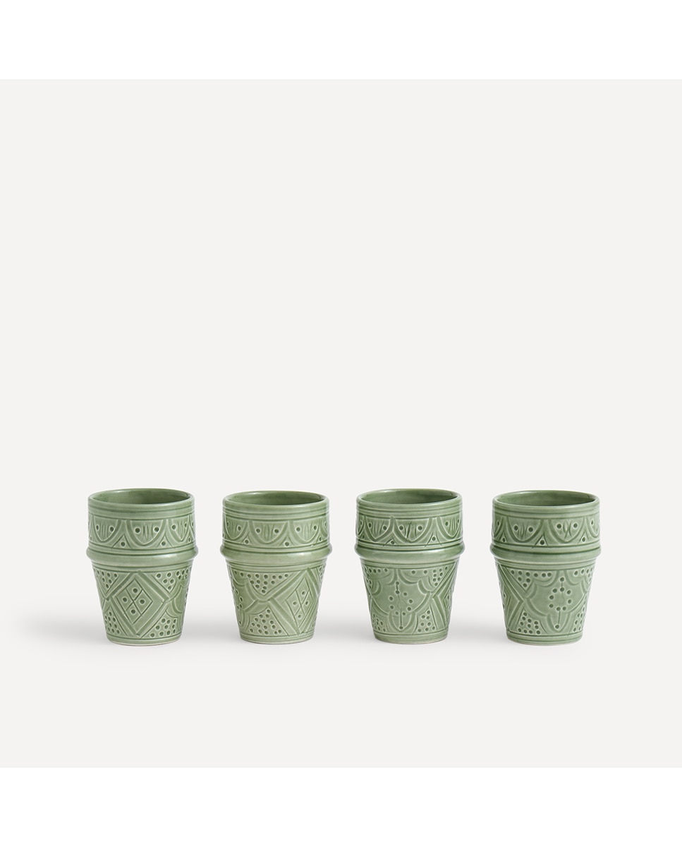 Imagen 0 de Set de 4 tazas Empreinte Mint Chabi Chic