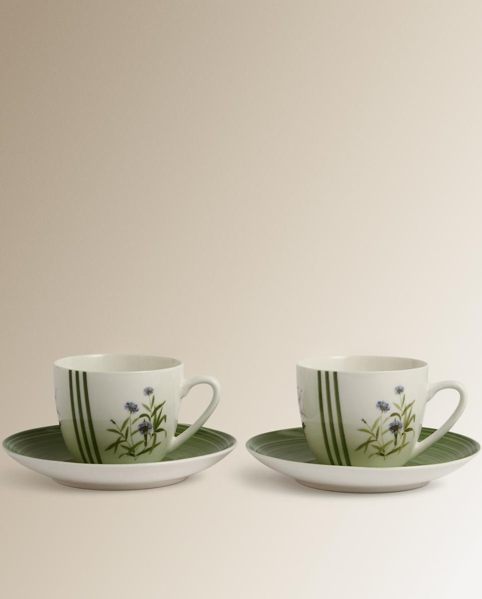 Imagen 0 de Set 2 tazas de té con plato Ledbury El Corte Inglés