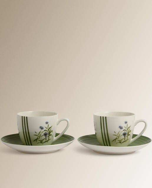 Imagen 0 de Set 2 tazas de té con plato Ledbury El Corte Inglés