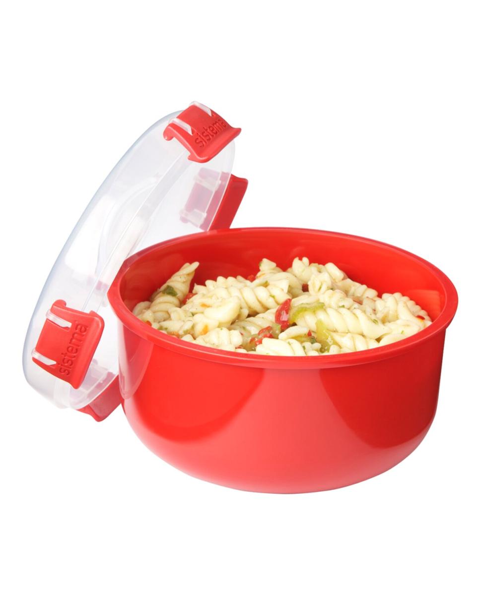 Recipiente hermético redondo para micro-ondas Microwave Vermelho-4